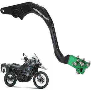 JFG RACING Motorcycle Folding Rear Brake Pedal Foot Lever CNC For KLR 650 KLR650 2020-2023 ADV Black