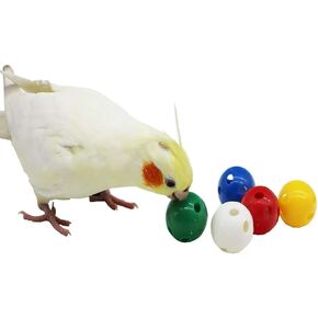 Bird Ball Foot Talon Toy for Chewing Training，Parrots Treat Tabletop Puzzle Ball Toy，Soft Rubber Bird Grinding Beak Ball，Bird Cage Playpen Gym Playground Decor for Cockatiels Conures African Grey in Kuwait