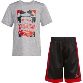 adidas Boys' 2 Piece Game Time Short Set