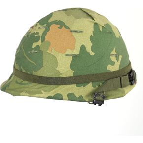 Vietnam War US M1 Helmet with Mitchell Cover