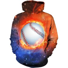 Kids 3D Graphic Hoodie Pullover for Boys Girls, Novelty Designs Unisex Hooded Sweatshirt, Long Sleeve Teens Top