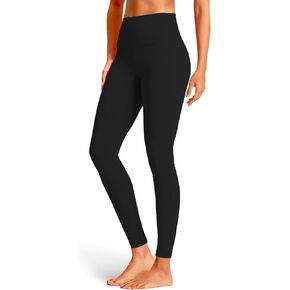 Women's Black High Waisted Leggings, Tummy Control Workout Gym Yoga Pants