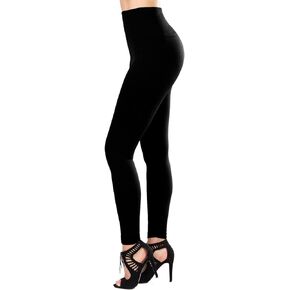 SATINA Womens High Waisted Leggings Pants Leggings - Tummy Control & Compression Waistband, Black- New