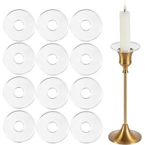 Glass Bobeches for Candlestick Holders, 6 Pcs Candle Drip Protectors, Candle Drip Catcher for Tapers Candle Stick Candle Holder for Wedding Party Table Centerpiece in Kuwait