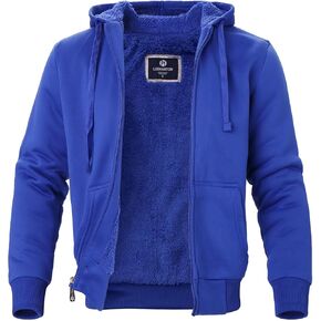 Facitisu Men's Winter Zip Up Hoodie Sherpa Fleece Sweatshirt Warm Thick heavyweight Coats in Kuwait