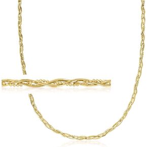 Ross-Simons Italian 18kt Gold Over Sterling Multi-Strand Braided Necklace. 18 inches