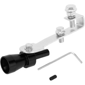 Turbo Sound Muffler Pipe Whistle, Rear Tailpipe L Car Motorcycle Roar Maker Aluminum Blue, 1 Set