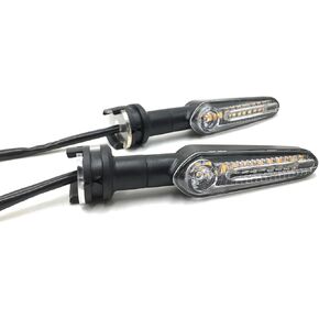 2PCS 12 LEDs Motorcycle Turn Signals Water Flowing Indicator Arrow Blinker Lamps Compatible with YAMAHA MT07 TRACER 700 MT09 MT10 MT15 MT125 YZF R1/R3/R6/R6S XSR 700/900 (Smoke)
