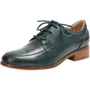 Mona flying Womens Handmade Dress Oxfords Derby Comfortable Lace up Leather Flat Office Work Shoes for Ladies
