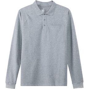 Men's Golf Polo Shirts Long Sleeve Casual Solid Stylish Dry Fit Performance Designed Collared Golf Polo Shirts