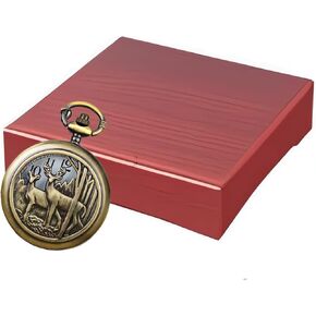 Udaney Elk Pocket Watch with Exquisite Box - Ideal Christmas Gift