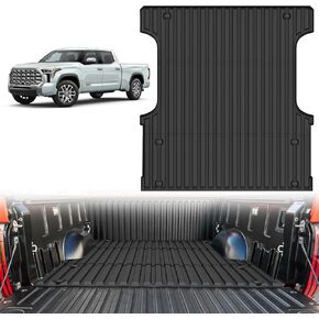 Nilight Trunk Bed Mat for 2022-2024 Toyota Tundra CrewMax Cab 5.5 Ft Accessories, TPE Heavy Duty, All Weather Pickup Car TPE Bed Liner, Black