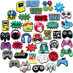 Play Game Shoe Charms, Cool Gaming Charms Pack for Shoe Decoration