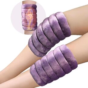 Microwave Heating Pad for Knee, Microwavable Knee Heating Pads for Stiffness, Muscle Soreness Relief, Knee Warmers for Arthritic Knees, Heated Knee Wrap, Knee Heat Pack Microwavable, Uncented, 2PK