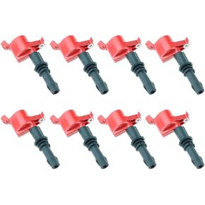 8PCS ARKAUTO HIGH ENERGY Straight Boot Ignition Coil Pack Compatible with Ford Lincoln Expedition Explorer F-150 Super Duty Mustang Mountaineer 4.6l 5.4l 6.8l Replacement for DG511 C1541 FD508