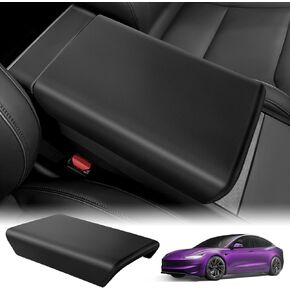 2025 Upgrade Center Console Cover for Tesla Model 3 Highland 2024 2025 [Non-Slip] Armrest Cover TPE Armrest Protector for Tesla Model 3 Accessories 2024 2025 Black