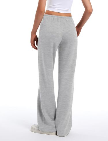 HeSaYep Women's Wide Leg Sweatpants Straight Leg Lowrise Sweat Pants Drawstring Elastic Low Waist Pants with Pockets in Kuwait