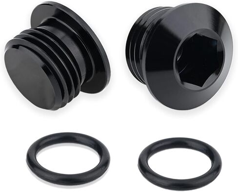 AN6 ORB O Ring AN6 ذكر سداسي الرأس مقبس منفذ 9/16-18 UNF أسود من الألومنيوم المؤكسد، حزمة من 2. in Kuwait