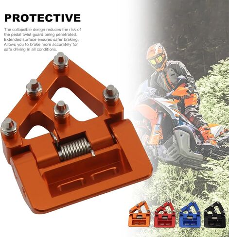 Motorcycle Folding Rear Brake Pedal Step Tip Plate,Dirt Bike CNC Rear Brake Pedal Plate For 125-501 TE/TE i/FE/TX/FX/TC/FC GasGasEX/EC/MC 125-500XC/XCF/XCW/SX/SXF/EXC/EXCF/TPi/6D 17-22(Orange) in Saudi Arabia