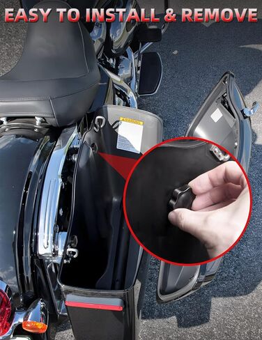 Amazicha Theft Deterrent Saddlebag Locks Saddle Bag Lock Black Fit for Harley Davidson Touring Street Glide, Electra Glide, Road King, Road Glide 1988-Later in Saudi Arabia