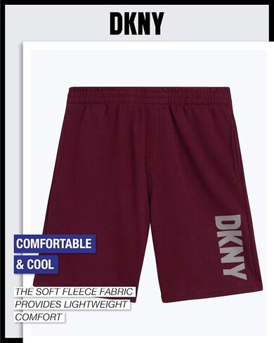 DKNY Boys' Short Set - 2 Piece Soft Fleece Active Hoodie and Running Shorts - Athletic Boys' Matching Outfit Set (Sizes:8-12) in Saudi Arabia