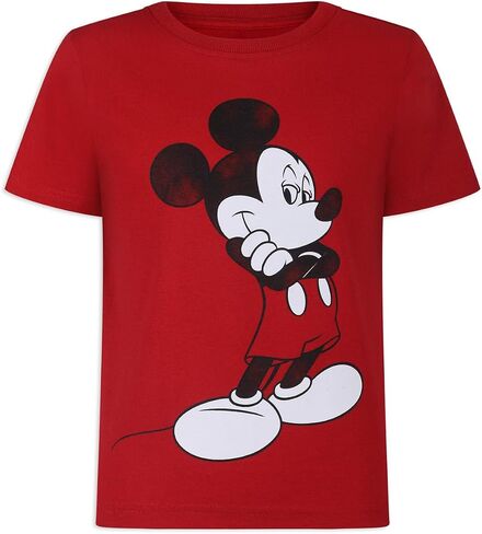 Disney Mickey Mouse Boys 3 Piece T-Shirt, Tank Top and Shorts Set for Toddlers - Red/White/Grey in Saudi Arabia
