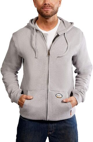 Rasco FR Men's Fleece Zipper Hoodie, Designed in the USA, Front Pouch Pockets, CAT 2, NFPA 2112 in Kuwait