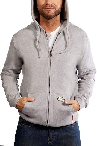 Rasco FR Men's Fleece Zipper Hoodie, Designed in the USA, Front Pouch Pockets, CAT 2, NFPA 2112 in Kuwait