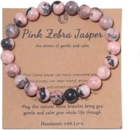 Pingyongchang Stress Relief Anxiety Yoga Bracelet,Crystal Stone Mantra Bracelets for Women Natural Beaded birthday Gifts Inspirational Bracelet for Men in Saudi Arabia
