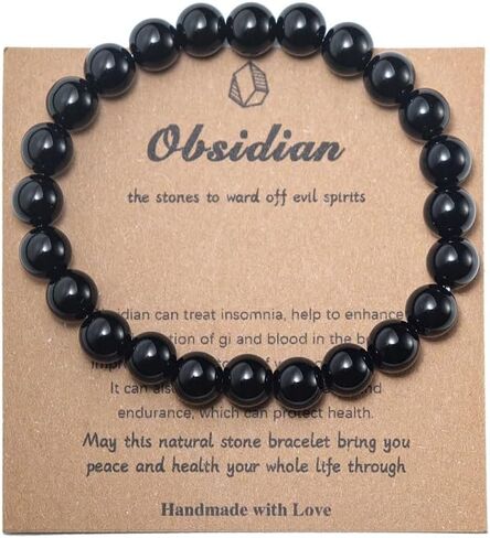 Pingyongchang Stress Relief Anxiety Yoga Bracelet,Crystal Stone Mantra Bracelets for Women Natural Beaded birthday Gifts Inspirational Bracelet for Men in Saudi Arabia