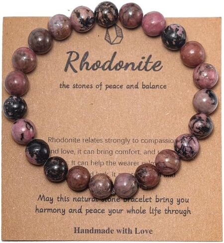 Pingyongchang Stress Relief Anxiety Yoga Bracelet,Crystal Stone Mantra Bracelets for Women Natural Beaded birthday Gifts Inspirational Bracelet for Men in Saudi Arabia
