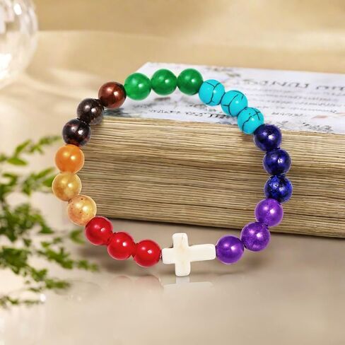 Pingyongchang Stress Relief Anxiety Yoga Bracelet,Crystal Stone Mantra Bracelets for Women Natural Beaded birthday Gifts Inspirational Bracelet for Men in Saudi Arabia