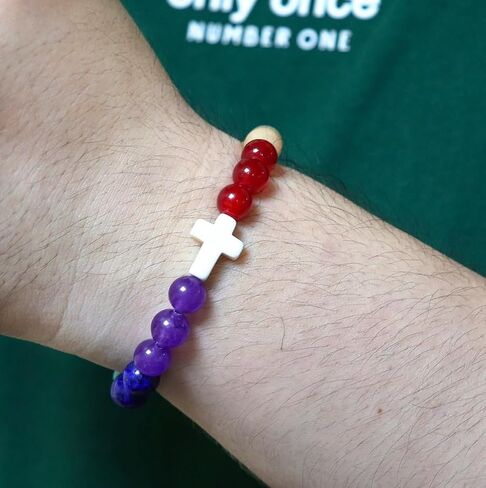 Pingyongchang Stress Relief Anxiety Yoga Bracelet,Crystal Stone Mantra Bracelets for Women Natural Beaded birthday Gifts Inspirational Bracelet for Men in Saudi Arabia