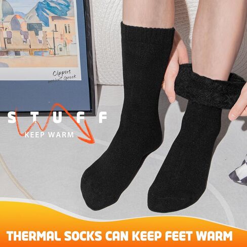 Thermal Socks for Men, Winter Warm Socks Mens for Cold Weather Extreme Temperatures in Kuwait