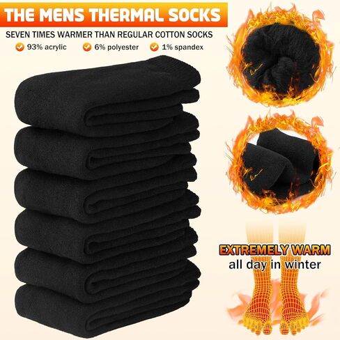 Thermal Socks for Men, Winter Warm Socks Mens for Cold Weather Extreme Temperatures in Kuwait