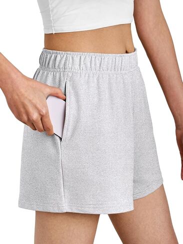AUTOMET Womens Sweat Shorts Trendy Casual Athletic Shorts Running Summer Vacation Outfits Comfy 2024 Fashion Workout Clothing in Saudi Arabia