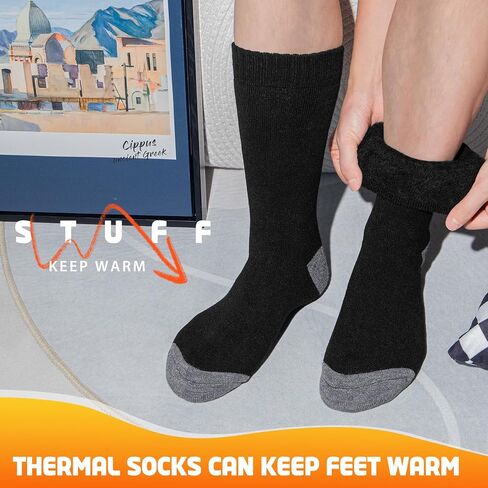 Thermal Socks for Men, Winter Warm Socks Mens for Cold Weather Extreme Temperatures in Kuwait