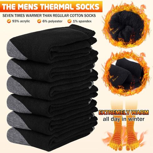 Thermal Socks for Men, Winter Warm Socks Mens for Cold Weather Extreme Temperatures in Kuwait