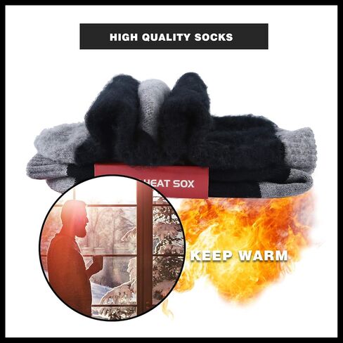 Thermal Socks for Men, Winter Warm Socks Mens for Cold Weather Extreme Temperatures in Kuwait