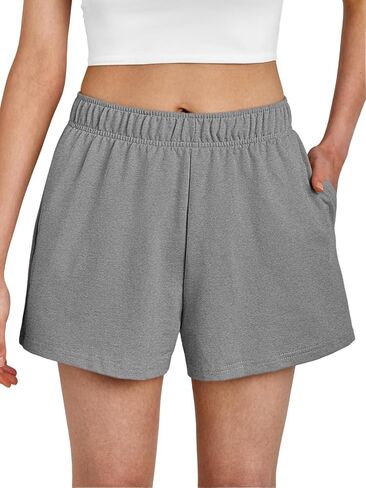 AUTOMET Womens Sweat Shorts Trendy Casual Athletic Shorts Running Summer Vacation Outfits Comfy 2024 Fashion Workout Clothing in Saudi Arabia