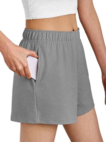 AUTOMET Womens Sweat Shorts Trendy Casual Athletic Shorts Running Summer Vacation Outfits Comfy 2024 Fashion Workout Clothing in Saudi Arabia