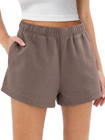 AUTOMET Womens Sweat Shorts Trendy Casual Athletic Shorts Running Summer Vacation Outfits Comfy 2024 Fashion Workout Clothing in Saudi Arabia