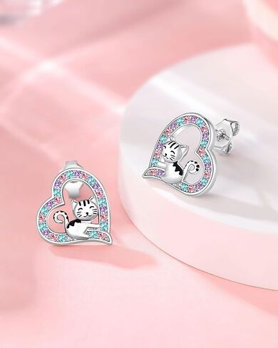 UPROMI Hypoallergenic Cat Earrings for Daughter/Granddaughter, Birthday Christmas Valentines Day Gifts in Kuwait