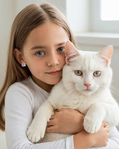 UPROMI Hypoallergenic Cat Earrings for Daughter/Granddaughter, Birthday Christmas Valentines Day Gifts in Kuwait