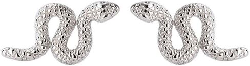 SLUYNZ S925 Sterling Silver Punk Snake Stud Earrings for Women Teens Snake Helix Stud Earrings Cartilage Cross Stripe Open Snake Earrings in Saudi Arabia