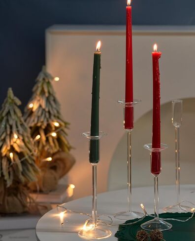 Bobeches الزجاجية لحاملي الشموع، 6 قطع حماة الشموع بالتنقيط، شمعة الماسك بالتنقيط للتناقص التدريجي شمعة عصا حامل شمعة لحفل زفاف الجدول المركزية in Kuwait