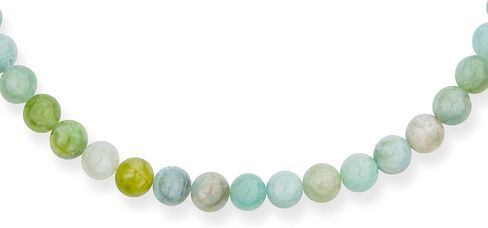 Simple Classic Hand Knotted Created Semi Precious Gemstone Round Ball 10MM Bead Strand Choker Collarbone Necklace Western Jewelry for Women Toggle Clasp 15 17 19 Inch in Kuwait