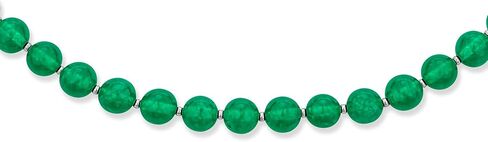 Simple Classic Hand Knotted Created Semi Precious Gemstone Round Ball 10MM Bead Strand Choker Collarbone Necklace Western Jewelry for Women Toggle Clasp 15 17 19 Inch in Kuwait