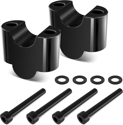 7/8 بوصة ارتفاع المقود 30 مم، حامل مقود الدراجة النارية متوافق مع Kawasaki Honda سوزوكي ياماها ATV Dirt Bike KLR650 F650GS F800ST MT-07 MT-09 (أسود) in Kuwait