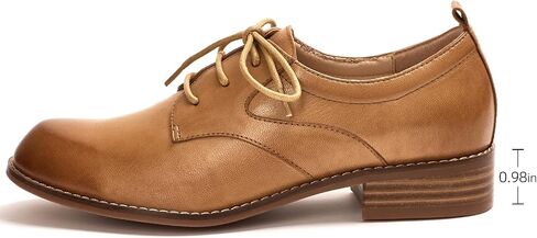 Mona flying Women's Handmade Two Tone Dress Oxfords Saddle Derby Comfy Lace up Leather Shoes for Ladies in Saudi Arabia